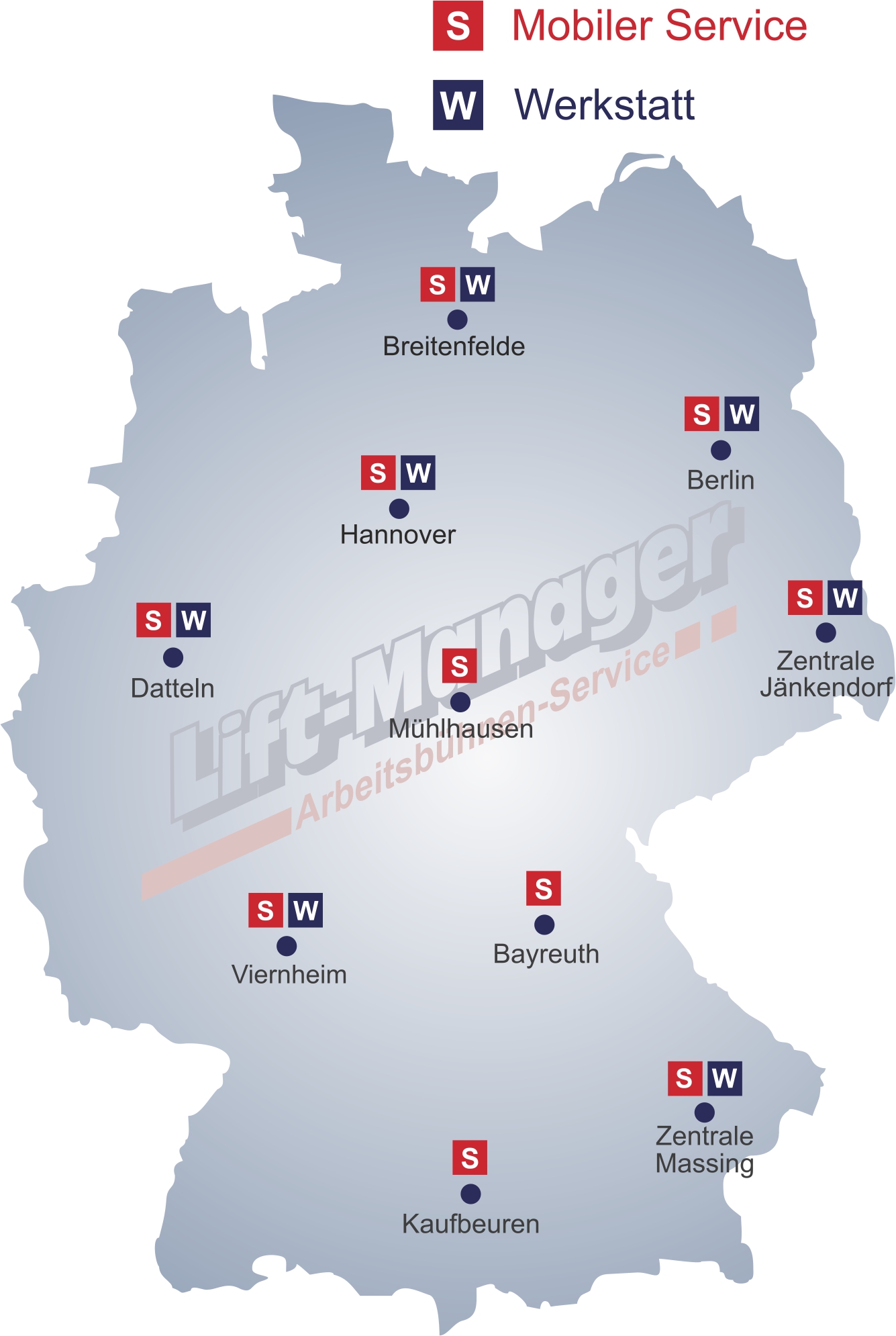 alle Standortkarten Service nur DE